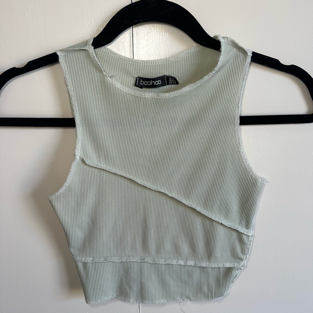 Boohoo Stitched Crop Top